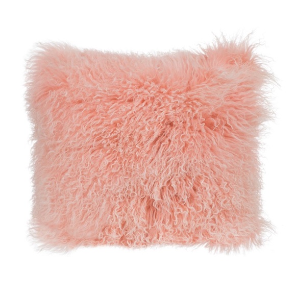 20x20 Mongolian Fur Pillows filled with feather/down, invisible zipper - Picture 2 of 3